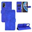 For OPPO Realme X7 Solid Color Skin Feel Magnetic Buckle Horizontal Flip Calf Texture PU Leather Case with Holder & Card Slots & Wallet(Blue) - 1