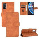 For OPPO Realme X7 Solid Color Skin Feel Magnetic Buckle Horizontal Flip Calf Texture PU Leather Case with Holder & Card Slots & Wallet(Brown) - 1