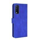 For Vivo Y20 / Y20i (Indian) Solid Color Skin Feel Magnetic Buckle Horizontal Flip Calf Texture PU Leather Case with Holder & Card Slots & Wallet(Blue) - 3