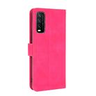 For Vivo Y20 / Y20i (Indian) Solid Color Skin Feel Magnetic Buckle Horizontal Flip Calf Texture PU Leather Case with Holder & Card Slots & Wallet(Rose Red) - 3