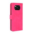 For Xiaomi Poco X3 NFC Solid Color Skin Feel Magnetic Buckle Horizontal Flip Calf Texture PU Leather Case with Holder & Card Slots & Wallet(Rose Red) - 3