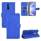 For Xiaomi Redmi K30 Ultra Solid Color Skin Feel Magnetic Buckle Horizontal Flip Calf Texture PU Leather Case with Holder & Card Slots & Wallet(Blue) - 1