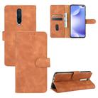 For Xiaomi Redmi K30 Ultra Solid Color Skin Feel Magnetic Buckle Horizontal Flip Calf Texture PU Leather Case with Holder & Card Slots & Wallet(Brown) - 1