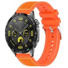20mm For Huawei Watch GT4 / GT3 / GT2 xDfind Hybrid Nylon Braid Silicone Watch Band(Orange) - 1