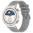 22mm For Huawei Watch GT5/GT5 Pro/4/4 Pro xDfind Hybrid Nylon Braid Silicone Watch Band(Grey) - 1