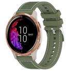 20mm For Garmin?Venu / Venu 2 / SQ / SQ2 xDfind Hybrid Nylon Braid Silicone Watch Band(Green) - 1