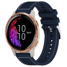 20mm For Garmin?Venu / Venu 2 / SQ / SQ2 xDfind Hybrid Nylon Braid Silicone Watch Band(Midnight Blue) - 1