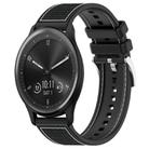 20mm For Garmin?Vivomove?Sport/Vivoactive5/3 xDfind Hybrid Nylon Braid Silicone Watch Band(Black) - 1