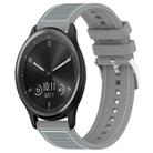 20mm For Garmin?Vivomove?Sport/Vivoactive5/3 xDfind Hybrid Nylon Braid Silicone Watch Band(Grey) - 1