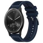 20mm For Garmin?Vivomove?Sport/Vivoactive5/3 xDfind Hybrid Nylon Braid Silicone Watch Band(Midnight Blue) - 1