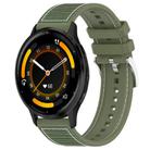 22mm For Garmin Venu 3 / Vivoactive 4 xDfind Hybrid Nylon Braid Silicone Watch Band(Green) - 1