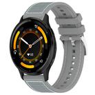 22mm For Garmin Venu 3 / Vivoactive 4 xDfind Hybrid Nylon Braid Silicone Watch Band(Grey) - 1