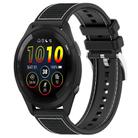 22mm For Garmin Forerunner 570 47mm/935/945 xDfind Hybrid Nylon Braid Silicone Watch Band(Black) - 1