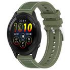 22mm For Garmin Forerunner 570 47mm/935/945 xDfind Hybrid Nylon Braid Silicone Watch Band(Green) - 1