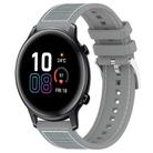 20mm For Honor Watch SE / MagicWatch 2 42mm xDfind Hybrid Nylon Braid Silicone Watch Band(Grey) - 1