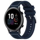 20mm For Honor Watch SE / MagicWatch 2 42mm xDfind Hybrid Nylon Braid Silicone Watch Band(Midnight Blue) - 1