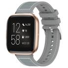 For Fitbit Versa 2/Versa/Versa Lite 20mm xDfind Hybrid Nylon Braid Silicone Watch Band(Grey) - 1