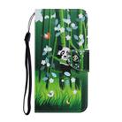 For Samsung Galaxy A20 / A30 Coloured Drawing Pattern Horizontal Flip PU Leather Case with Holder & Card Slots & Wallet & Lanyard(Panda) - 1