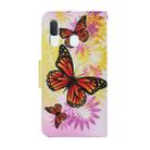 For Samsung Galaxy A20 / A30 Coloured Drawing Pattern Horizontal Flip PU Leather Case with Holder & Card Slots & Wallet & Lanyard(Chrysanthemum Butterfly) - 3