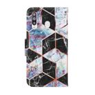 For Samsung Galaxy A20s Coloured Drawing Pattern Horizontal Flip PU Leather Case with Holder & Card Slots & Wallet & Lanyard(Black Marble) - 3