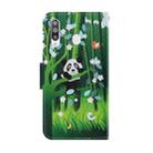 For Samsung Galaxy A20s Coloured Drawing Pattern Horizontal Flip PU Leather Case with Holder & Card Slots & Wallet & Lanyard(Panda) - 3