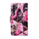For Samsung Galaxy A21 Coloured Drawing Pattern Horizontal Flip PU Leather Case with Holder & Card Slots & Wallet & Lanyard(Purple Marble) - 3