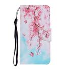 For Samsung Galaxy A21s Coloured Drawing Pattern Horizontal Flip PU Leather Case with Holder & Card Slots & Wallet & Lanyard(Cherry Blossoms) - 2