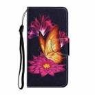 For Samsung Galaxy A51 Coloured Drawing Pattern Horizontal Flip PU Leather Case with Holder & Card Slots & Wallet & Lanyard(Big Golden Butterfly) - 2