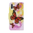 For Samsung Galaxy A70 Coloured Drawing Pattern Horizontal Flip PU Leather Case with Holder & Card Slots & Wallet & Lanyard(Chrysanthemum Butterfly) - 2