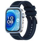 For Huawei Watch Fit4 / Fit3 / Fit4 Pro 20mm xDfind Hybrid Nylon Braid Silicone Watch Band(Midnight Blue) - 1