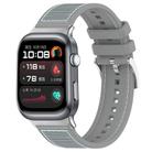 For Huawei Watch D2 22mm xDfind Hybrid Nylon Braid Silicone Watch Band(Grey) - 1
