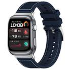 For Huawei Watch D2 22mm xDfind Hybrid Nylon Braid Silicone Watch Band(Midnight Blue) - 1