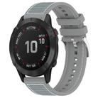 For Garmin Fenix 8/7X/6X/5X 26mm xDfind Hybrid Nylon Braid Silicone Watch Band(Grey) - 1