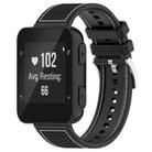 For Garmin Forerunner 35/30/35J 20mm xDfind Hybrid Nylon Braid Silicone Watch Band(Black) - 1