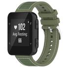 For Garmin Forerunner 35/30/35J 20mm xDfind Hybrid Nylon Braid Silicone Watch Band(Green) - 1