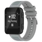 For Garmin Forerunner 35/30/35J 20mm xDfind Hybrid Nylon Braid Silicone Watch Band(Grey) - 1