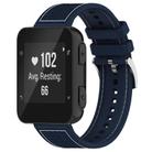 For Garmin Forerunner 35/30/35J 20mm xDfind Hybrid Nylon Braid Silicone Watch Band(Midnight Blue) - 1