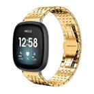 For Fitbit Versa 4 / 3 / Sense2 / 1 20mm xDfind Seven-bead Solid Stainless Steel Watch Band(Gold) - 1