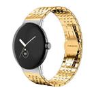 For Google Pixel Watch 3 / 2 / 1 41mm 20mm xDfind Seven-bead Solid Stainless Steel Watch Band(Gold) - 1
