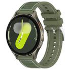 For Samsung Galaxy Watch 7 / 6 / 5 / FE 20mm xDfind Hybrid Nylon Braid Silicone Watch Band(Green) - 1