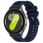 For Samsung Galaxy Watch 7 / 6 / 5 / FE 20mm xDfind Hybrid Nylon Braid Silicone Watch Band(Midnight Blue) - 1