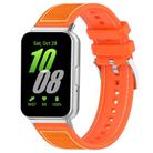 For Samsung Galaxy Fit3 SM-R390 20mm xDfind Hybrid Nylon Braid Silicone Watch Band(Orange) - 1