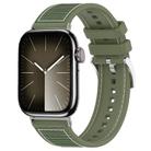 For Apple Watch 38 / 40 / 41 / S10 42mm 20mm xDfind Hybrid Nylon Braid Silicone Watch Band(Green) - 1