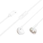 hoco M115 8 Pin Sagacious Universal Earphones with Microphone(White) - 2