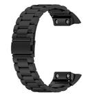 For Garmin Forerunner 35 / 30 Tri-beads Flat Buckle Titanium Alloy Watch Band(Black) - 2