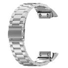 For Garmin Forerunner 35 / 30 Tri-beads Flat Buckle Titanium Alloy Watch Band(Silver) - 2