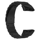 For Garmin forerunner 45 / 45S / Swim 2 Tri-beads Flat Buckle Titanium Alloy Watch Band(Black) - 2