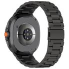 For Samsung Galaxy Watch8 /8 Ultra 2 Tri-beads Flat Buckle Titanium Alloy Watch Band(Black) - 1