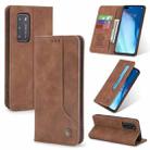 For Huawei P40 POLA 008 Series Retro Classic Magnetic Horizontal Flip Leather Case with Holder & Card Slots(Brown) - 1