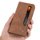 For Huawei P40 Lite POLA 008 Series Retro Classic Magnetic Horizontal Flip Leather Case with Holder & Card Slots(Brown) - 4